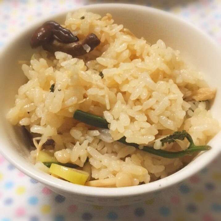 山菜炊き込みご飯